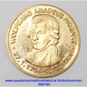 Wolfgang Amadeus Mozart 27.01.1756-03.12.1791 Gold 585