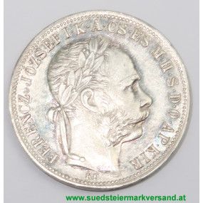 Österreich-Ungarn Franz Joseph I. 1 Forint 1887 KB