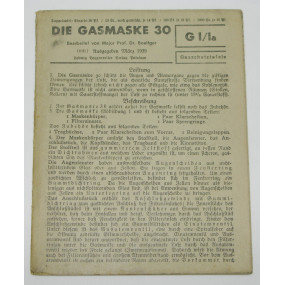 GI/Ia Gasschutztafeln, Die Gasmaske 30