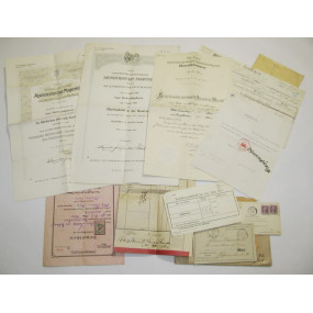 Urkunden Nachlass eines k. u. k. Oberleutnants beim Infanterieregiment Nr. 74