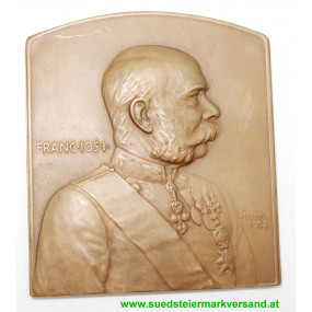 R. Neuberger Bronzeplakette, Franz Josef I. 1902