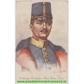 Ansichtskarte - Postkarte - Erzherzog Thronfolger  Karl Franz Josef