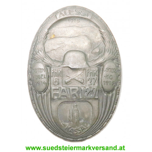 k.u.k. Kappenabzeichen, FAR 127 Allessi 1914 – 1915 – 1918 