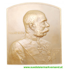 R. Neuberger Bronzeplakette, Franz Josef I. 1902