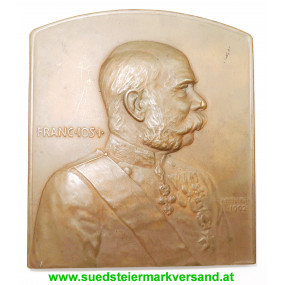 R. Neuberger Bronzeplakette, Franz Josef I. 1902