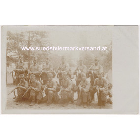 I. Weltkrieg Foto-Postkarte  mit Feldpoststempel k.k. Landsturmsappeurabteilung 2/3